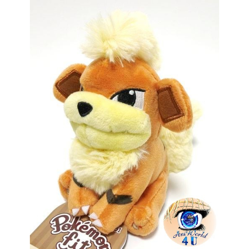 Officiële Pokemon center knuffel Pokemon fit Growlithe 15cm 